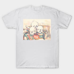 The Three Skulls by Paul Cezanne T-Shirt